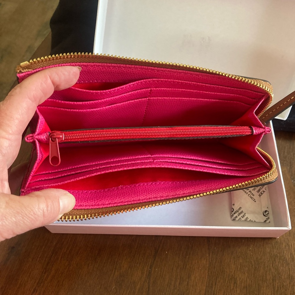 Dooney & Bourke Fuchsia Wallet with Gold Accents - Picture 3 of 4